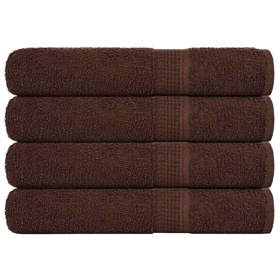 Saunahanddoeken 4 st 80x200 cm 360 g/m² 100% katoen bruin