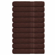 Saunahanddoeken 10 st 80x200 cm bruin 360 g/m²