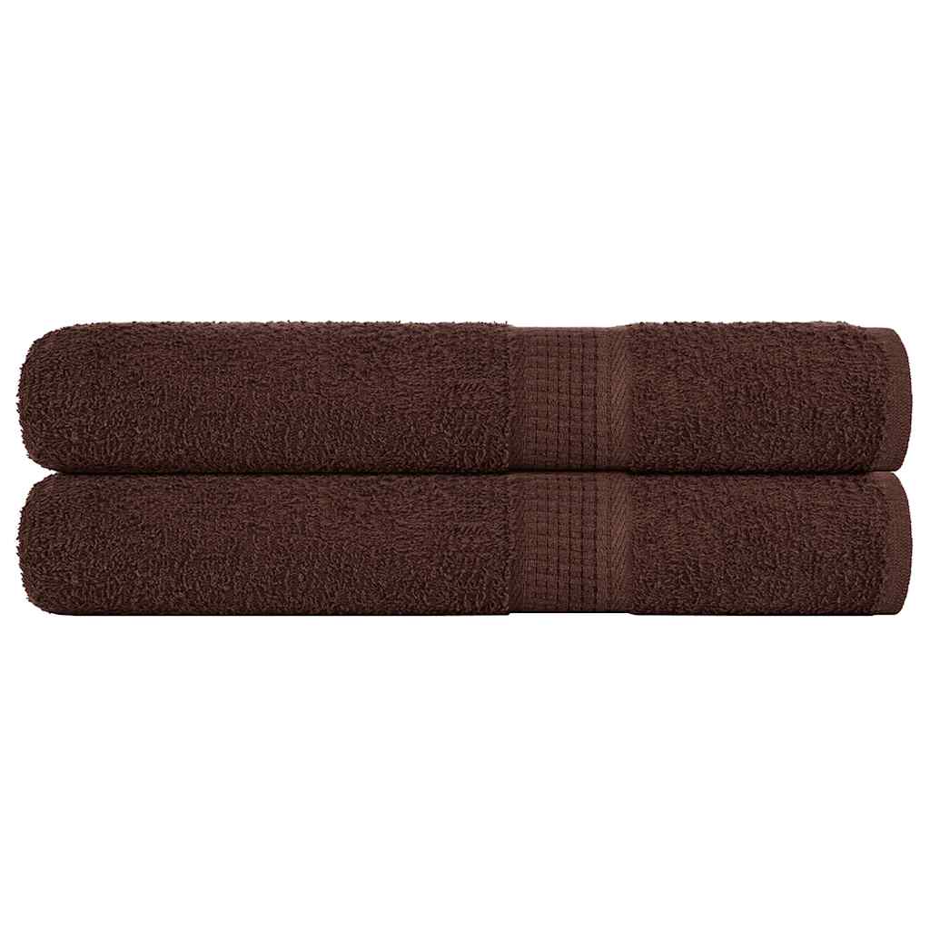 Handdoeken 2 st 100x200 cm 360 g/m² 100% katoen bruin
