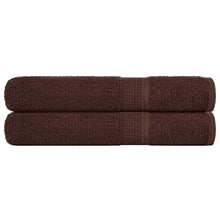 Handdoeken 2 st 100x200 cm 360 g/m² 100% katoen bruin