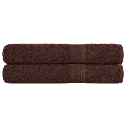 Handdoeken 2 st 100x200 cm 360 g/m² 100% katoen bruin