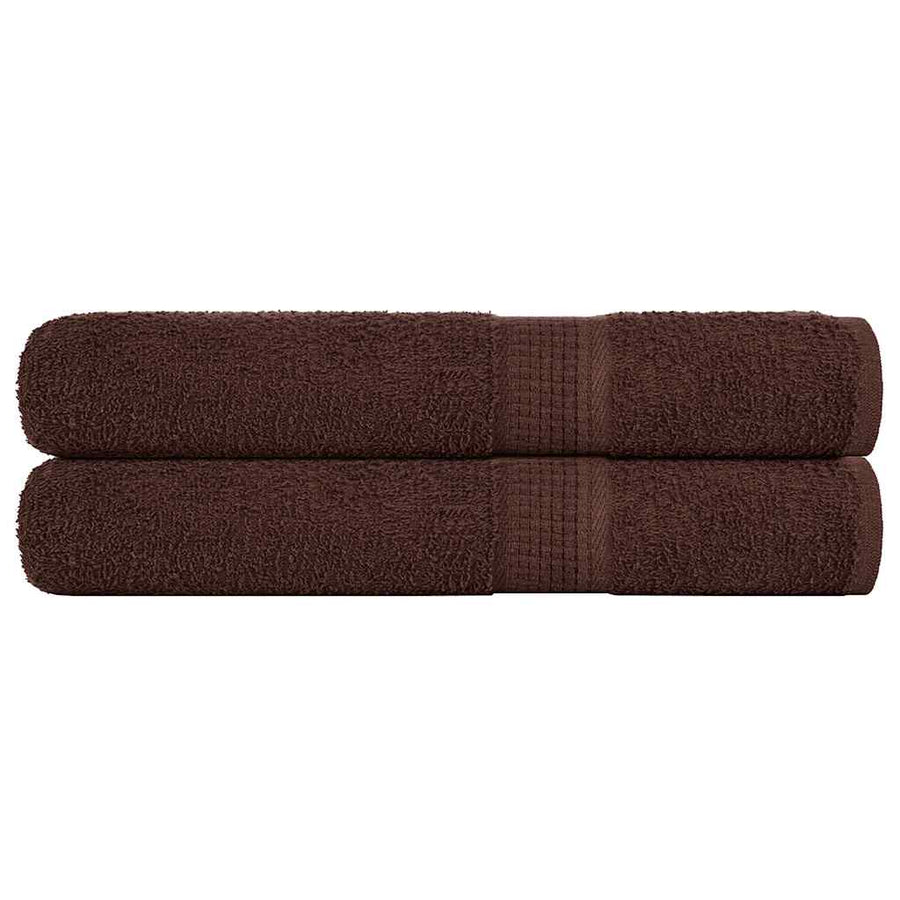 Handdoeken 2 st 100x200 cm 360 g/m² 100% katoen bruin