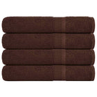 Handdoeken 4 st 100x200 cm bruin