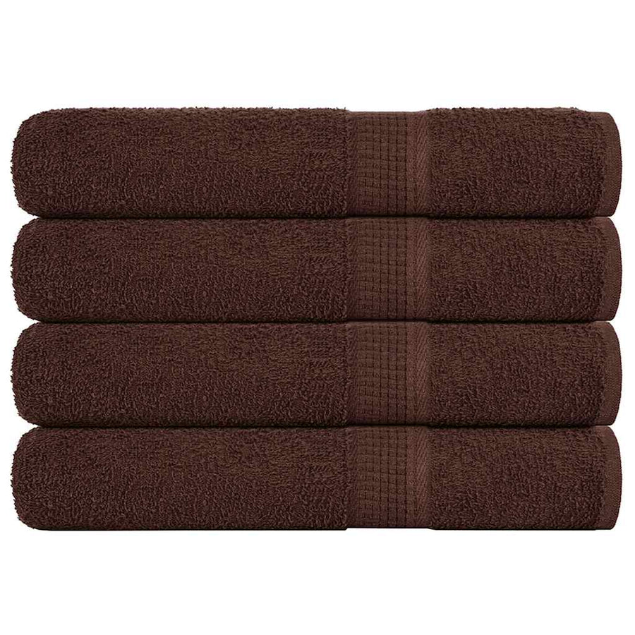Handdoeken FROGN 4 st 100x200 cm 360 g/m² bruin