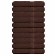 Handdoeken 10 st 100x200 cm bruin