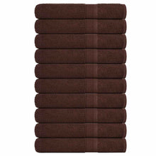 Handdoeken 10 st 100x200 cm 360 g/m² 100% katoen bruin
