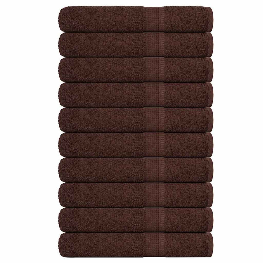 Handdoeken FROGN 10 st 100x200 cm 360 g/m² bruin