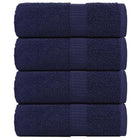Washandjes 4 st 30x30 cm marineblauw