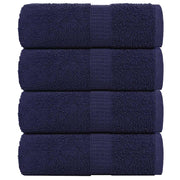 Washandjes 4 st 30x30 cm marineblauw