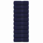Washandjes 10 st 30x30 cm marineblauw katoen