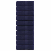 Washandjes 10 st 30x30 cm marineblauw katoen
