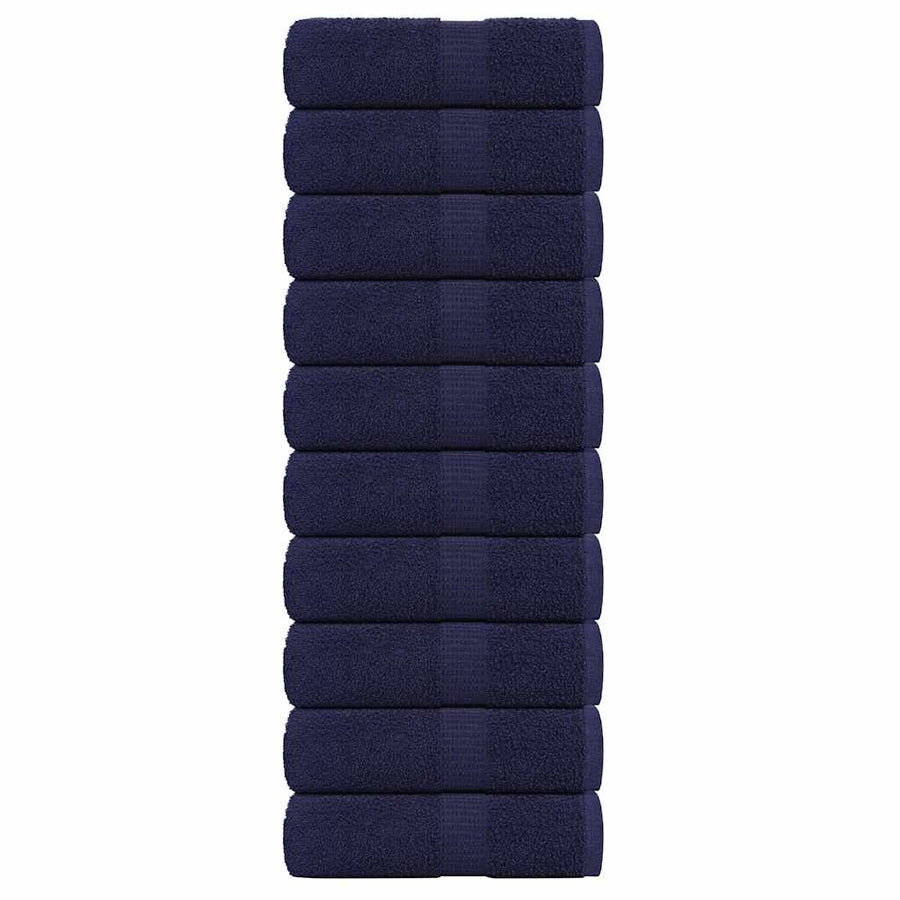 Zeepdoekjes 10 st 30x30 cm 360 g/m² 100% katoen marineblauw