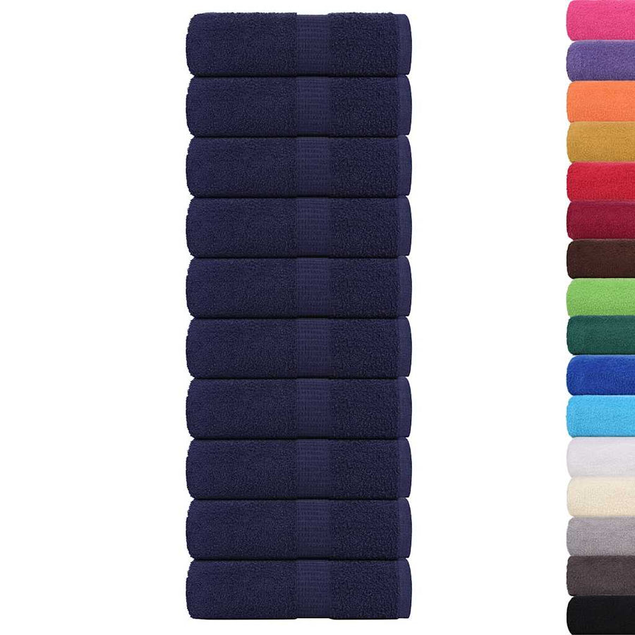 Zeepdoekjes 10 st 30x30 cm 360 g/m² 100% katoen marineblauw