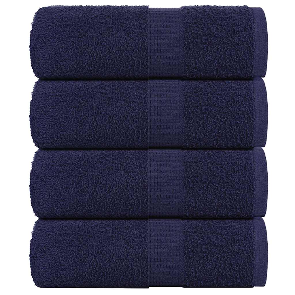 Gastendoekjes 4 st 30x50 cm 360 g/m² 100% katoen marineblauw