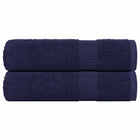 Handdoeken 50x100 cm marineblauw 2 stuks