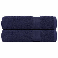 Handdoeken 2 st 50x100 cm 360 g/m² 100% katoen marineblauw