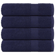 Handdoeken 4 st 50x100 cm 360 g/m² 100% katoen marineblauw