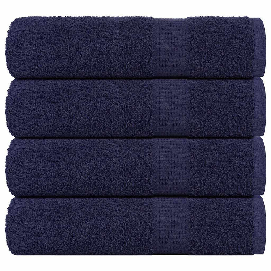 Handdoeken 4 st 50x100 cm 360 g/m² 100% katoen marineblauw