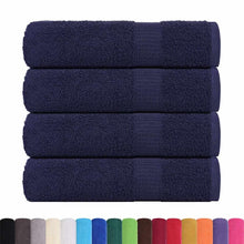 Handdoeken 4 st 50x100 cm 360 g/m² 100% katoen marineblauw