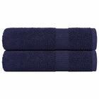 Douchehanddoeken 2 st 70x140 cm marineblauw katoen