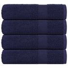 Douchehanddoeken 4 st 70x140 cm marineblauw