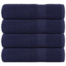 Douchehanddoeken 4 st 70x140cm 360 g/m² 100% katoen marineblauw