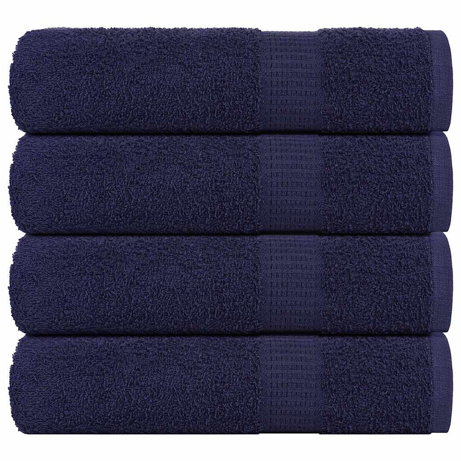 Douchehanddoeken 4 st 70x140cm 360 g/m² 100% katoen marineblauw