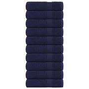 Badhanddoeken 10 stuks 100x150 cm marineblauw