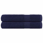 Saunahanddoeken 2 st 80x200 cm marineblauw