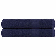 Saunahanddoeken 2 st 80x200 cm 360 g/m² 100% katoen marineblauw