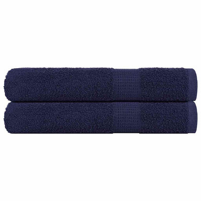 Saunahanddoeken 2 st 80x200 cm 360 g/m² 100% katoen marineblauw