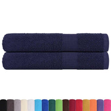 Saunahanddoeken 2 st 80x200 cm 360 g/m² 100% katoen marineblauw