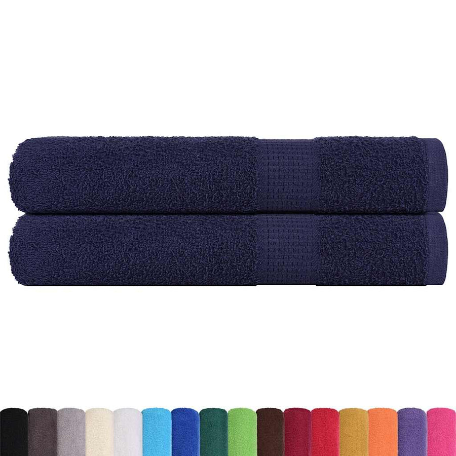 Saunahanddoeken 2 st 80x200 cm 360 g/m² 100% katoen marineblauw