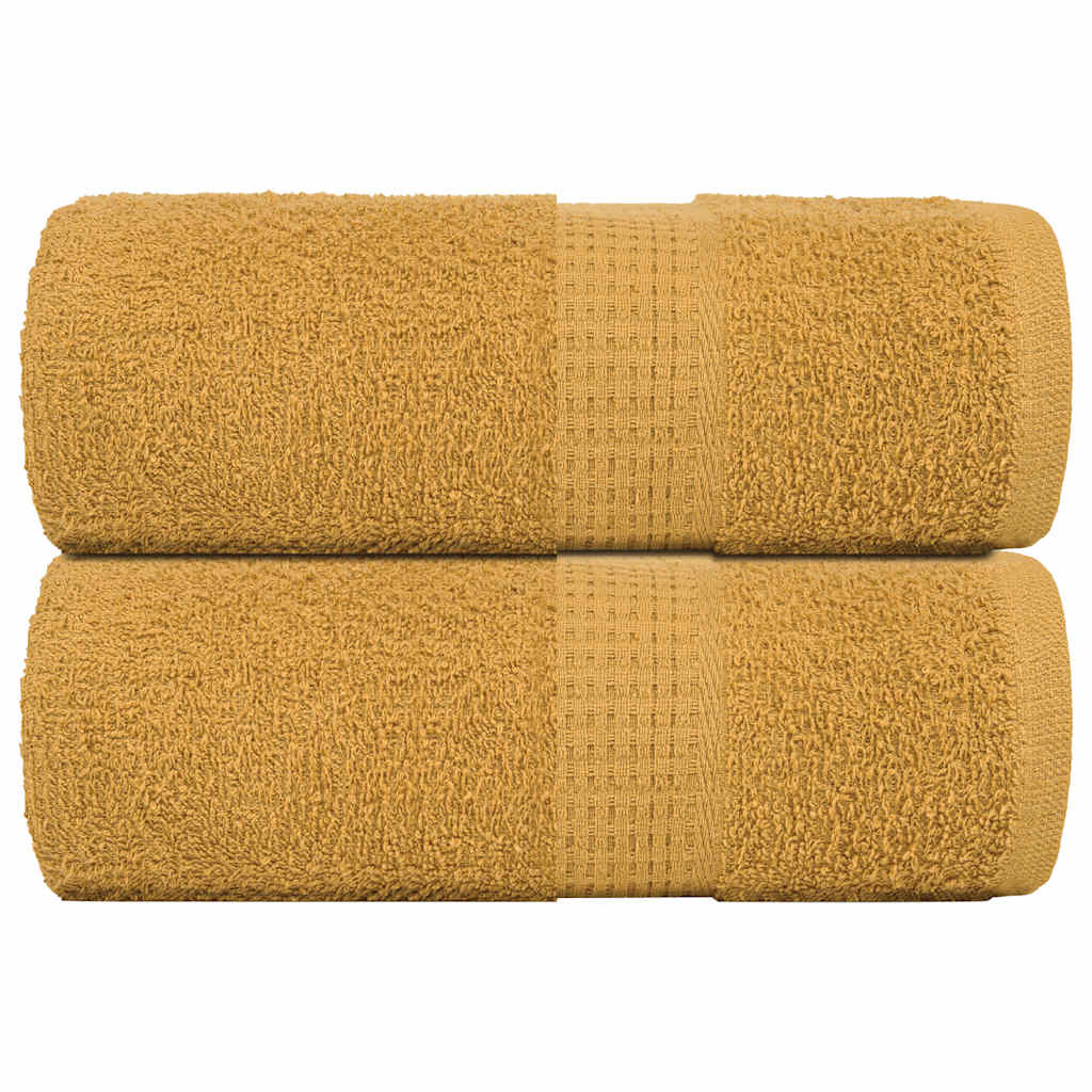 Zeepdoekjes 2 st 30x30 cm 360 g/m² 100% katoen goudkleurig