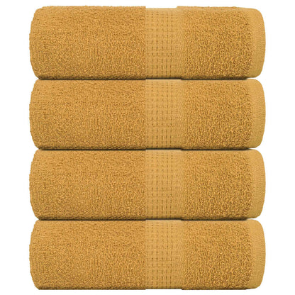 Zeepdoekjes 4 st 30x30 cm 360 g/m² 100% katoen goudkleurig
