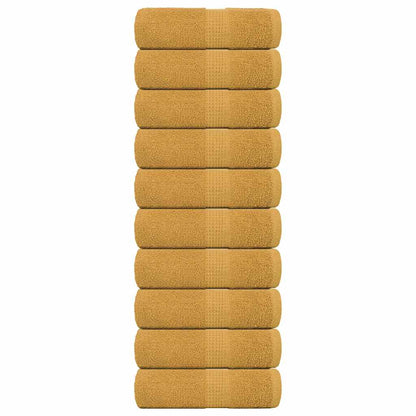 Zeepdoekjes 10 st 30x30 cm 360 g/m² 100% katoen goudkleurig