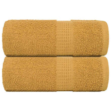 Gastendoekjes 2 st 30x50 cm 360 g/m² 100% katoen goudkleurig