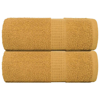 Gastendoekjes 2 st 30x50 cm 360 g/m² 100% katoen goudkleurig