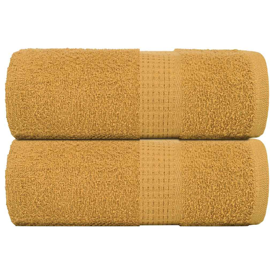 Gastendoekjes 2 st 30x50 cm 360 g/m² 100% katoen goudkleurig
