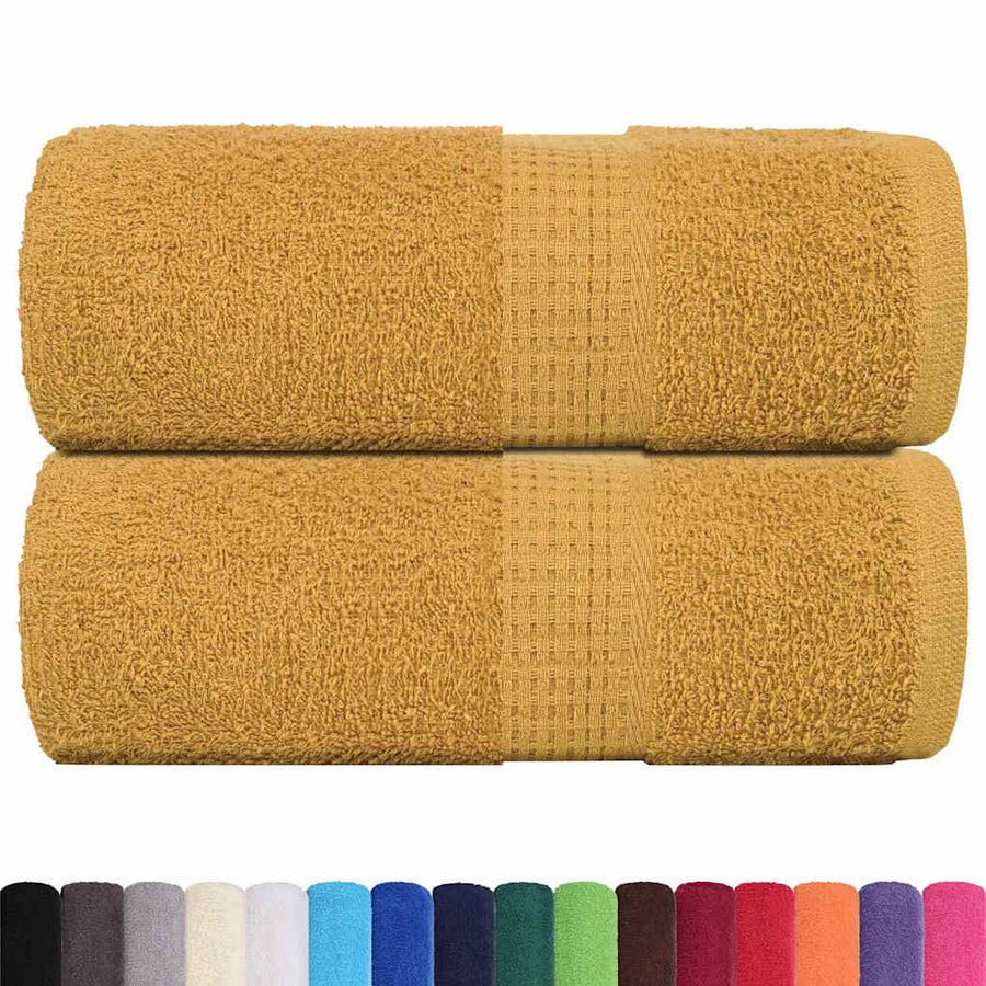 Gastendoekjes 2 st 30x50 cm 360 g/m² 100% katoen goudkleurig
