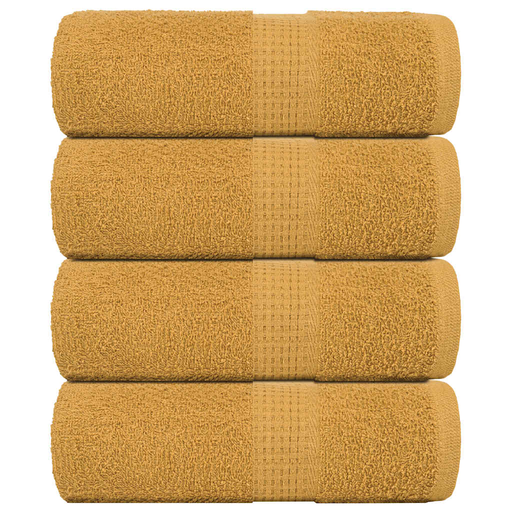 Gastendoekjes 4 st 30x50 cm 360 g/m² 100% katoen goudkleurig