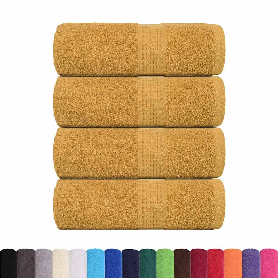 Gastendoekjes 4 st 30x50 cm 360 g/m² 100% katoen goudkleurig