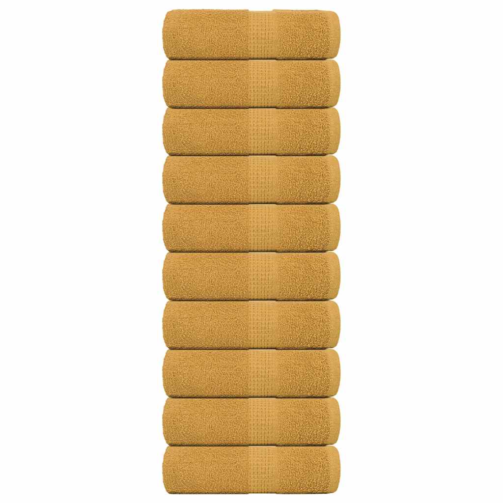 Gastendoekjes 10 st 30x50 cm 360 g/m² 100% katoen goudkleurig