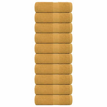 Gastendoekjes 10 st 30x50 cm 360 g/m² 100% katoen goudkleurig