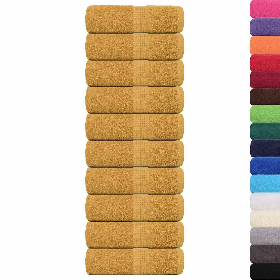 Gastendoekjes 10 st 30x50 cm 360 g/m² 100% katoen goudkleurig