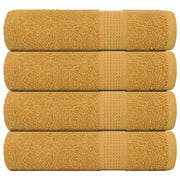 Handdoeken 4 st 50x100 cm goud katoen