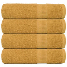 Handdoeken 4 st 50x100 cm 360 g/m² 100% katoen goudkleurig