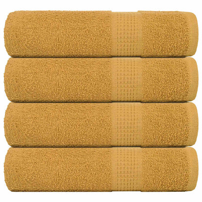 Handdoeken 4 st 50x100 cm 360 g/m² 100% katoen goudkleurig