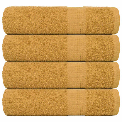 Douchehanddoeken 4 st 70x140cm 360 g/m² 100% katoen goudkleurig