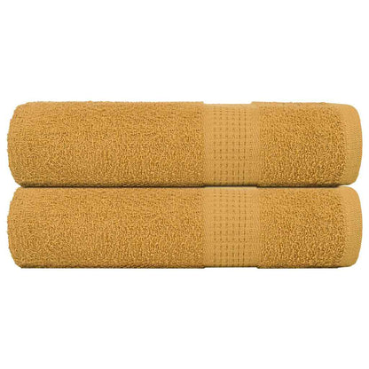 Badhanddoeken 2 st 100x150 cm 360 g/m² 100% katoen goudkleurig